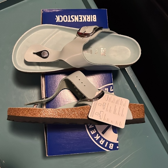Birkenstock Gizeh Sandals Mint Blue size 38 Women’s - Picture 6 of 8